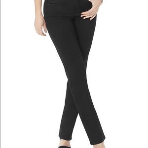 NYDJ Marilyn Straight Black Jeans